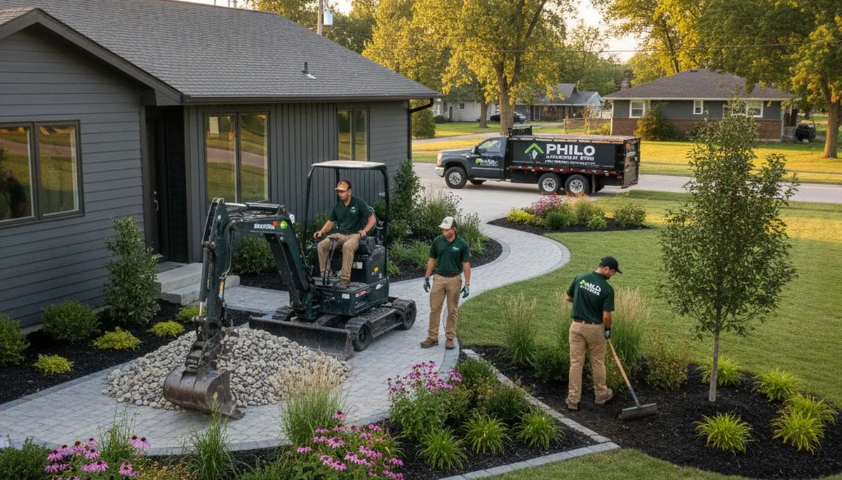 Landscaping team serving Chicago, IL with professional yard maintenance and landscape design services